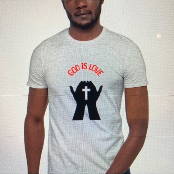 God is Love Basic Softwhite Tshirt Gildan 64000 white shirt - Picture 1 of 1